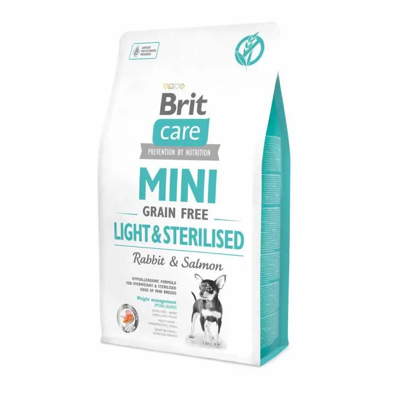 Brit Care Mini Light &Sterilised 7кг -беззерновий корм для стерилізованих собак малих порід1
